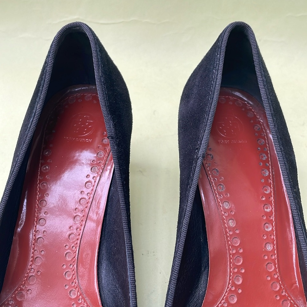 Vintage brown/black Tory Burch leather heels - Picture 9 of 16